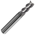 15mm Carbide End Mill, 3 Flute, 45° Helix, Bright Uncoated, 26mm LOC, 44mm Reach A314