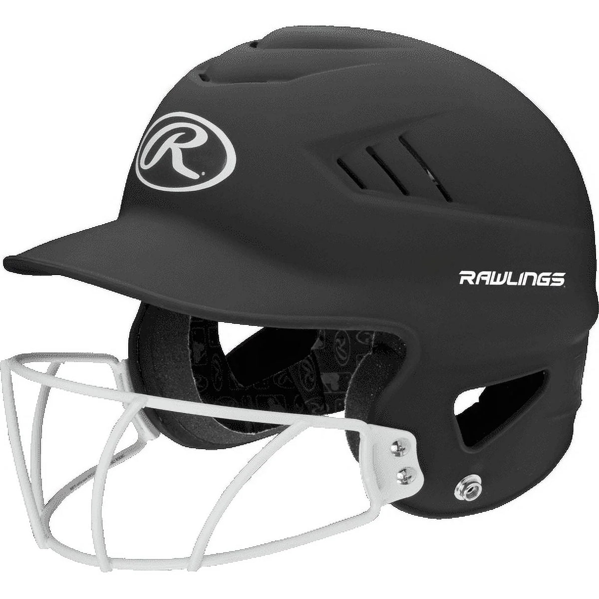 Youth Fastpitch Softball Batting Helmet with Face Guard, Matte Black R527622