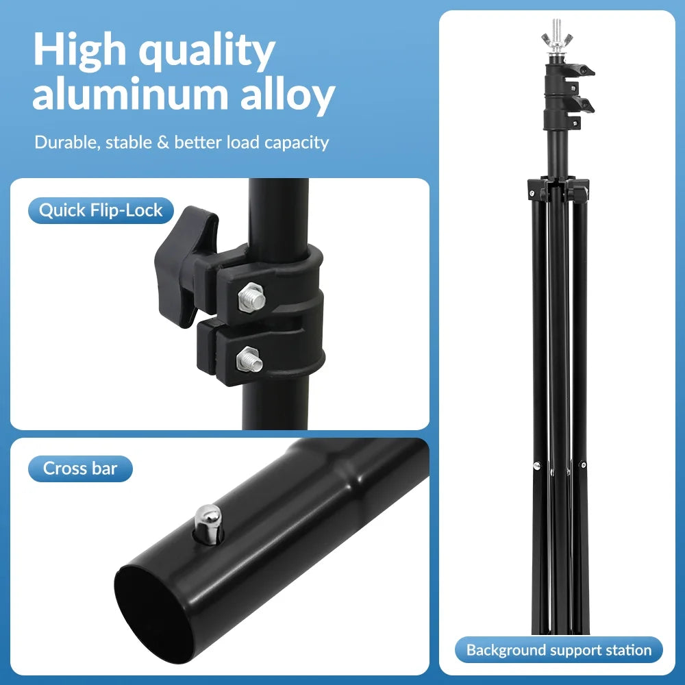 10ft Adjustable Background Support Stand Photography Backdrop Kit Z3593