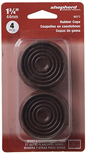 1-3/4-Inch Round Rubber Furniture Cups, 4-Pack N76809