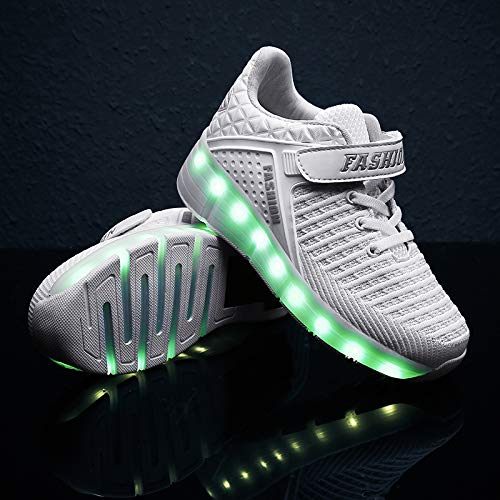 LED Light Up Roller Skate Shoes with Wheels USB Rechargeable Shoes Y975806