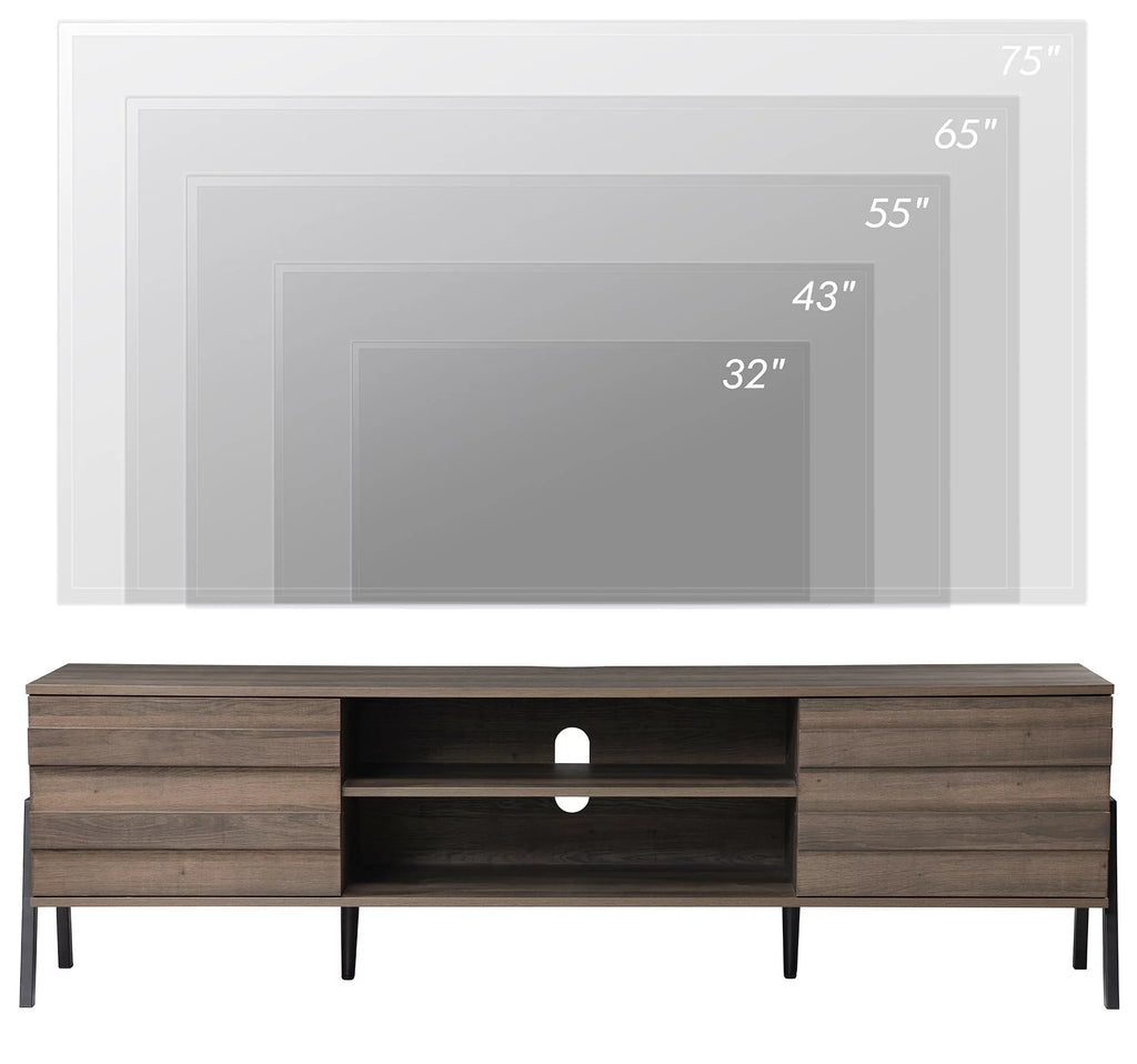 Brown TV Stand with 2 Doors H194489