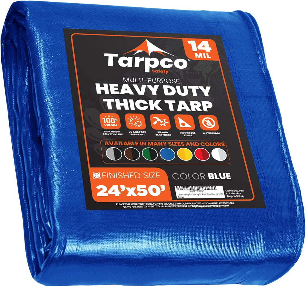 Brown/Black 8′ X 10′ Pack of 2 Waterproof Poly Tarpaulin with Reinforced Edges Y92513