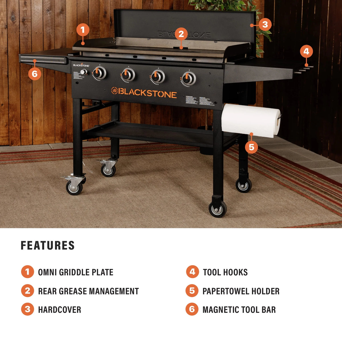 4-Burner 36 Propane Griddle with Hard Cover P791501