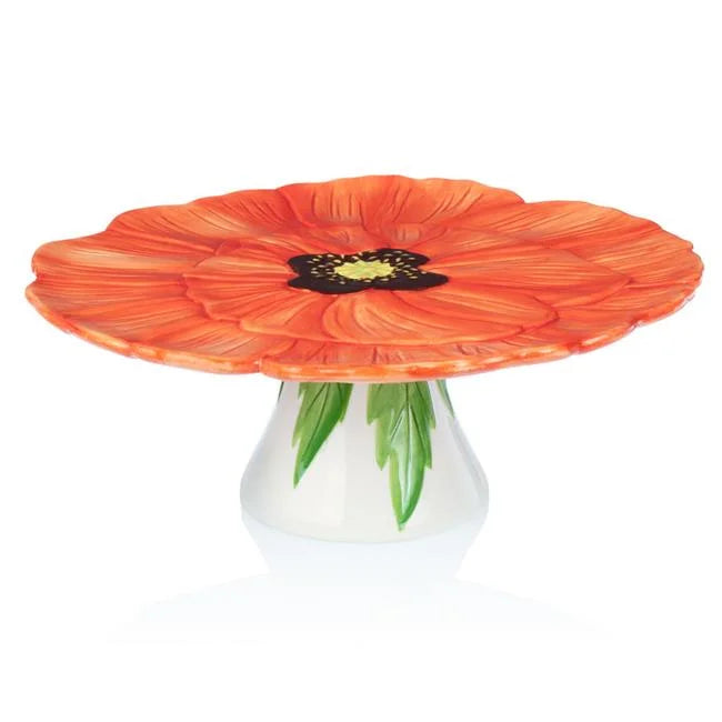 Red Poppy Flower Cake Stand O5734