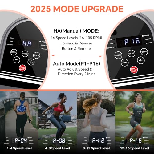 Under Desk Elliptical Machine with 16 Adjustable Speed X58795
