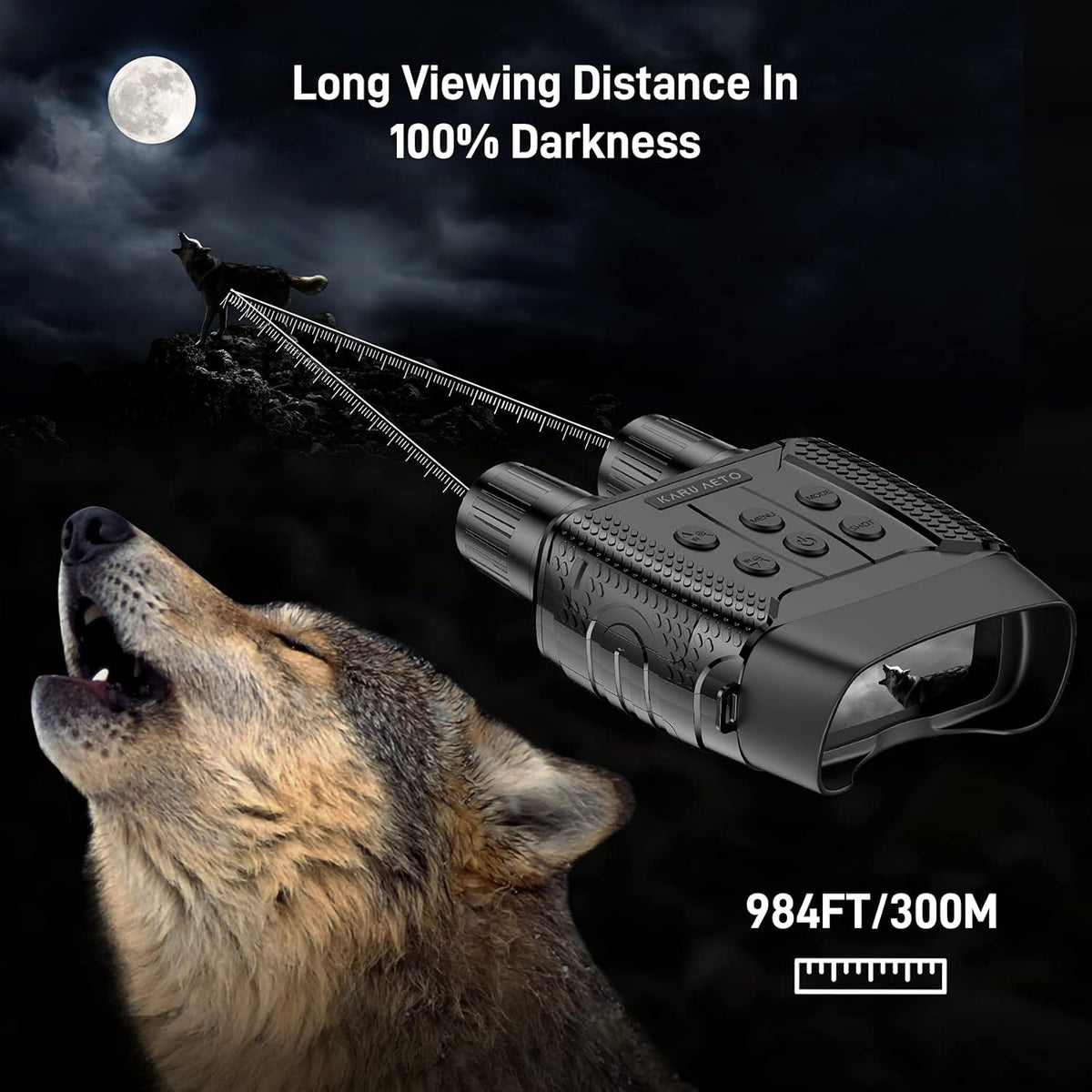 Digital Infrared Night Vision Binoculars with 2.31 TFT LCD and 32G TF Card C965347