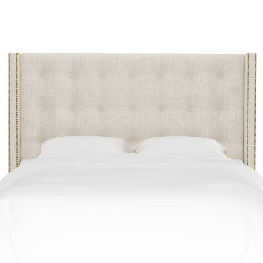 Cream Tufted Wingback Headboard California King R826363