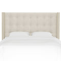 Cream Tufted Wingback Headboard California King R826363