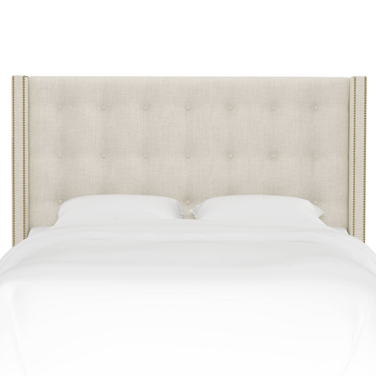 Cream Tufted Wingback Headboard California King R826363
