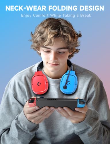 2.4GHz Wireless Gaming Headsets with Noise Canceling Mic, 7.1 Surround Sound, 70H Battery J55575