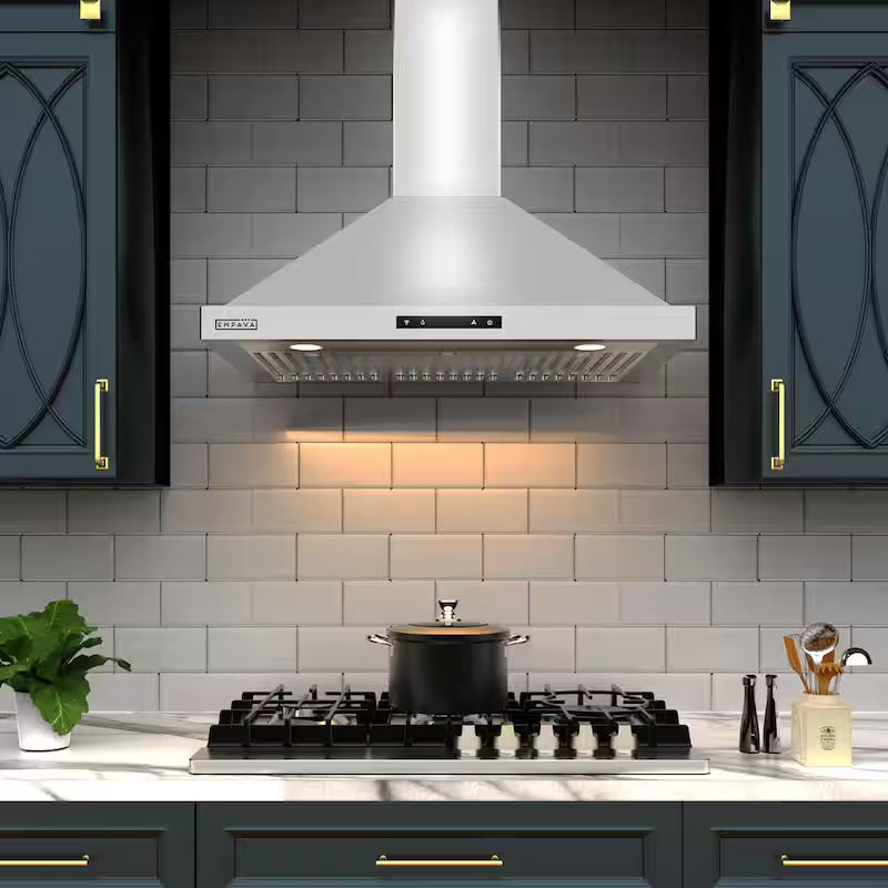 30 in. 380 CFM Ducted Wall Mount Range Hood in Stainless Steel X907493