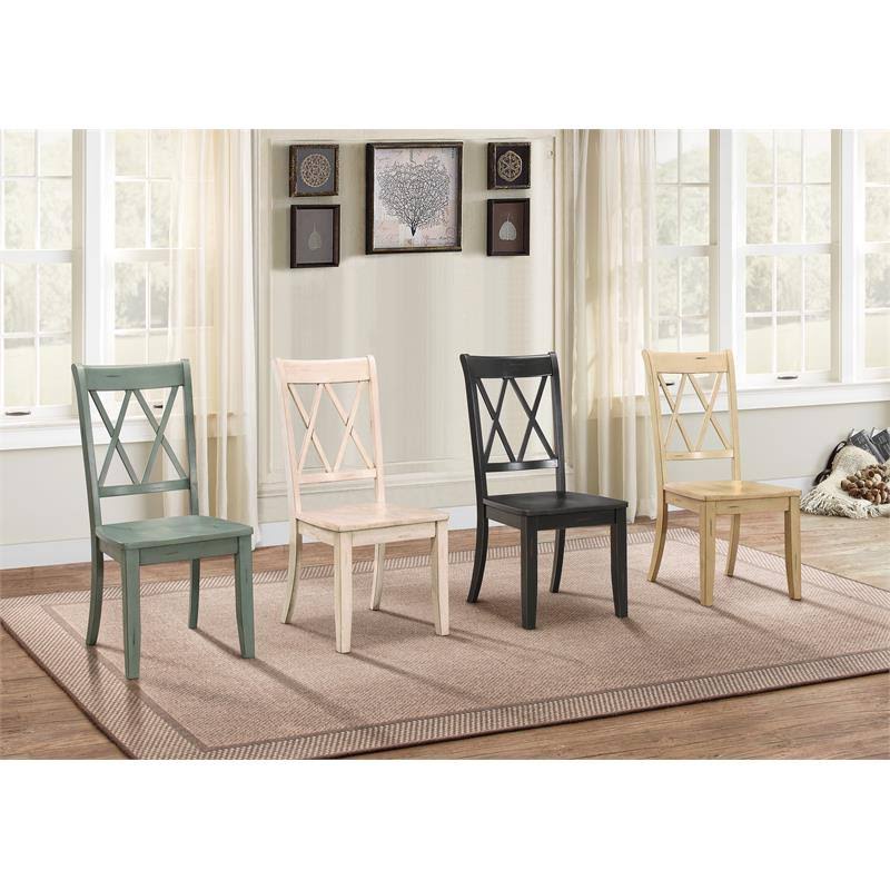 5-Piece Wood Dining Set in Natural and Teal P20355