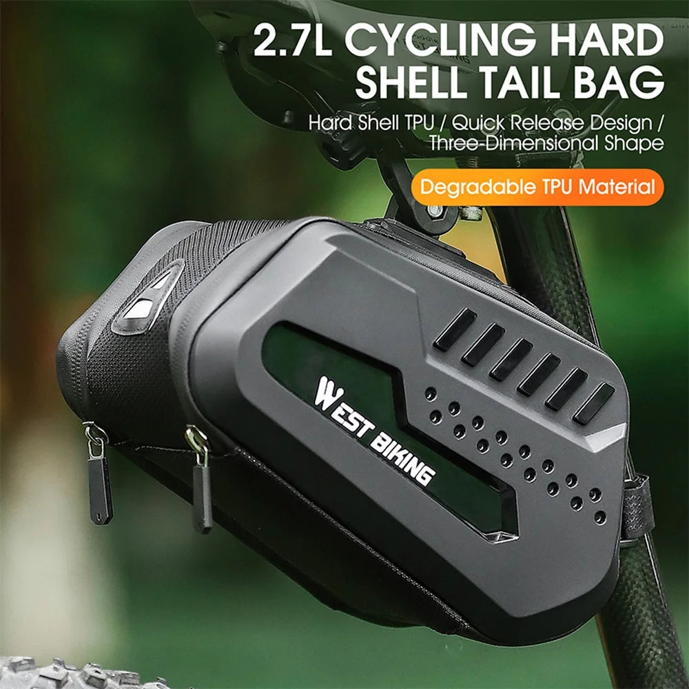 Waterproof Bike Saddle Tube Bag with Quick Release Y830120