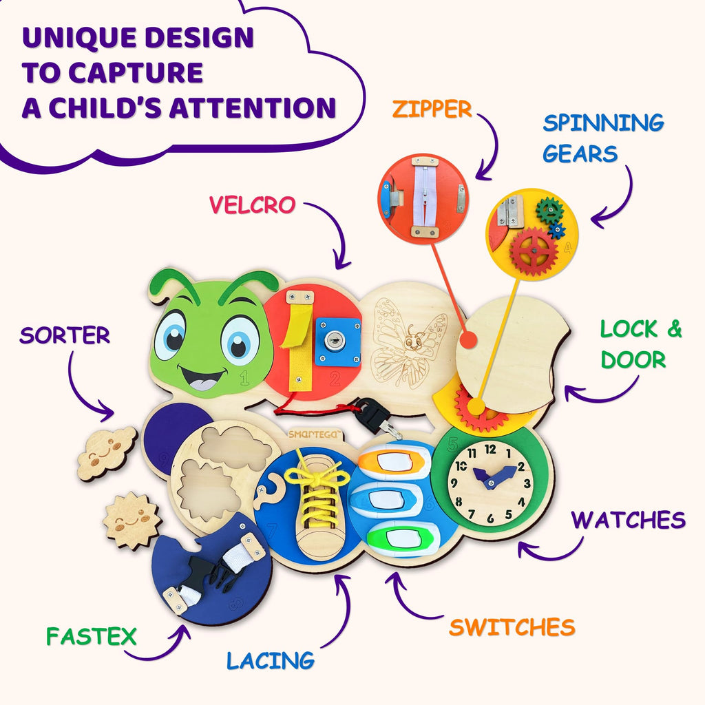 Wooden Montessori Sensory Activity Board B582