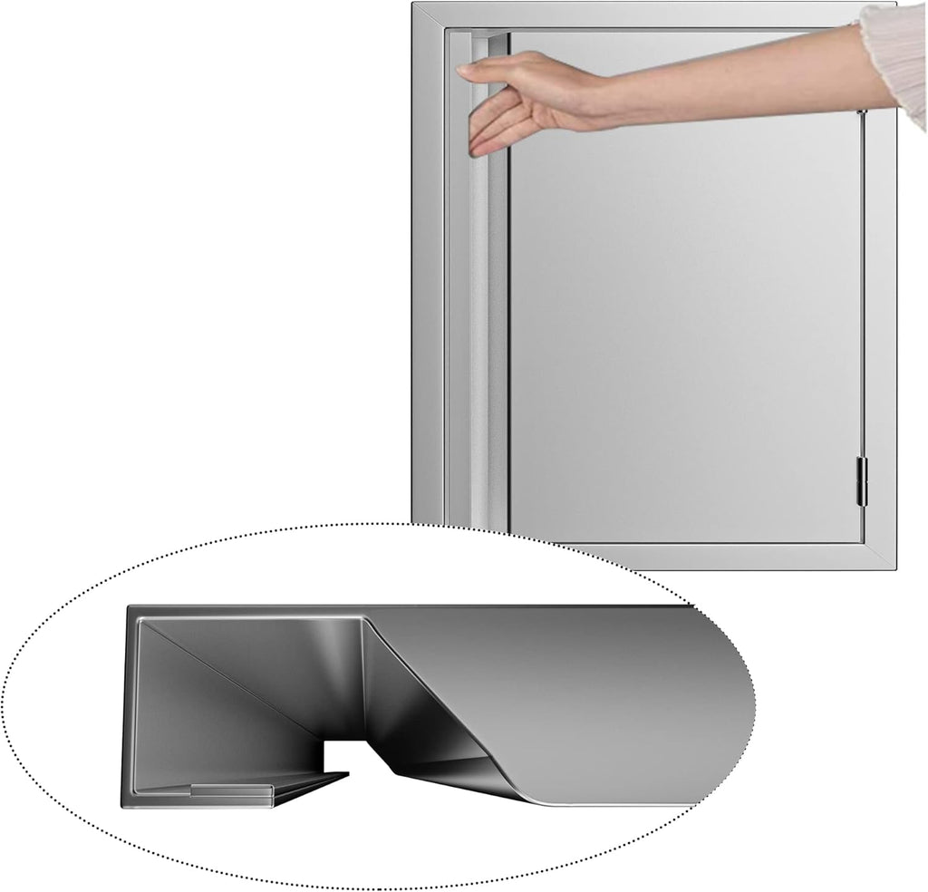 Stainless Steel BBQ Single Access Door 17W x 24H Inch O4701