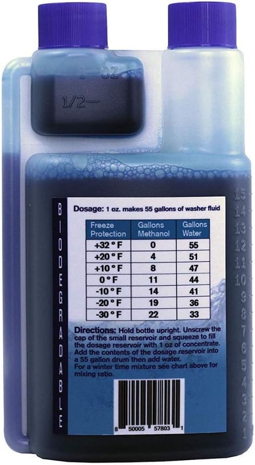 Windshield Washer Fluid Concentrate, 1 oz. Makes 55 Gallons K7941