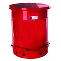 Red Powder Coat Foot Operated Oily Waste Can T806846
