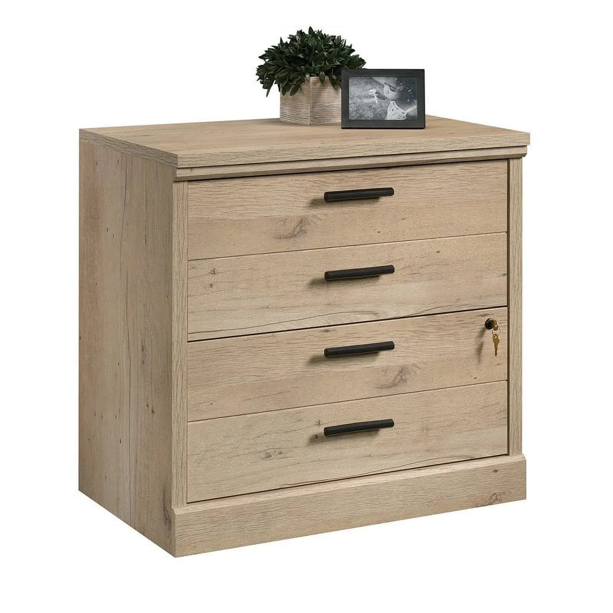 Traditional Engineered Wood Lateral File Cabinet in Prime Oak C5099