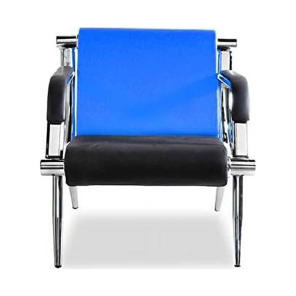 Blue And Black PU Leather Office Reception Chair I894819