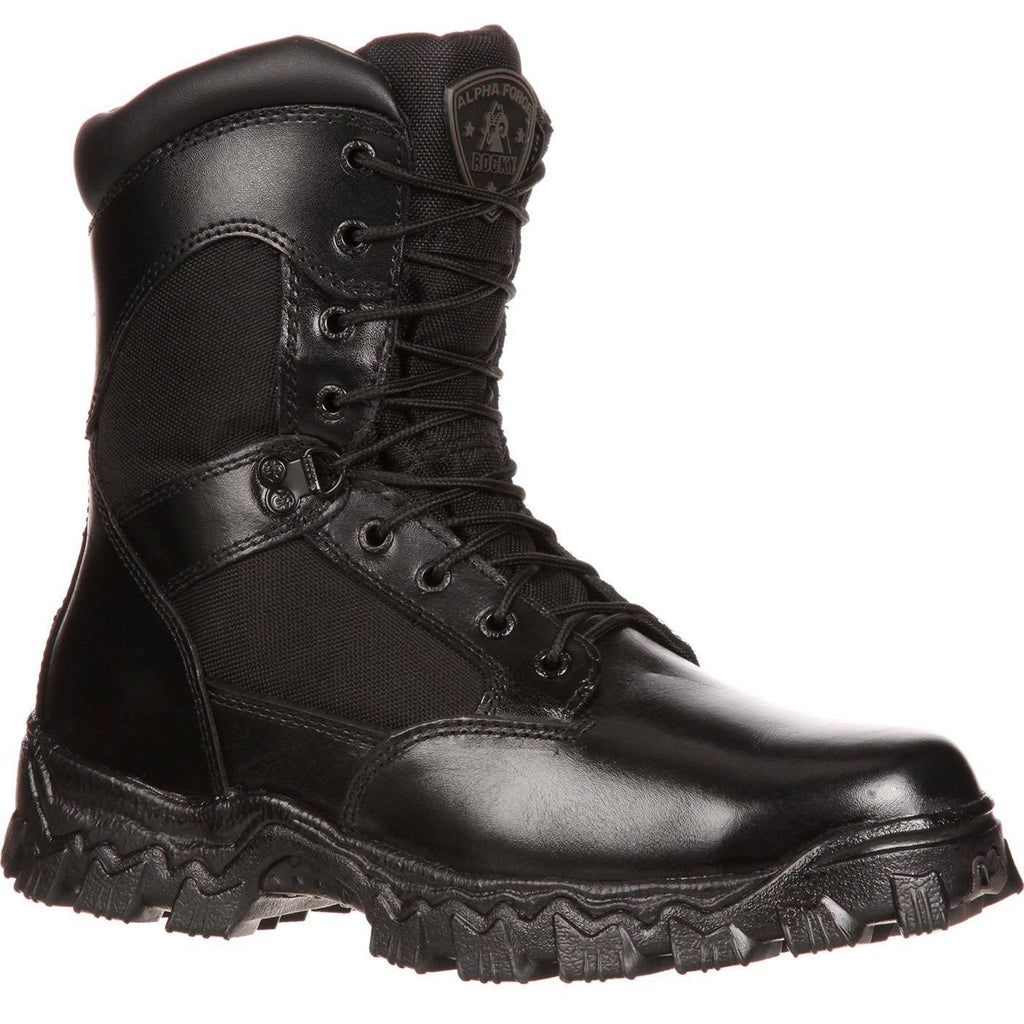Black 8 inch Alpha Force Work Boots D96870