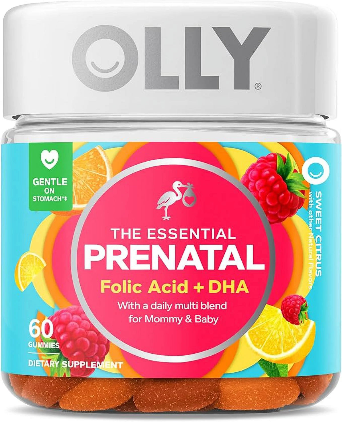 Sweet Citrus Prenatal Multivitamin Gummies, 2 Pack X69239