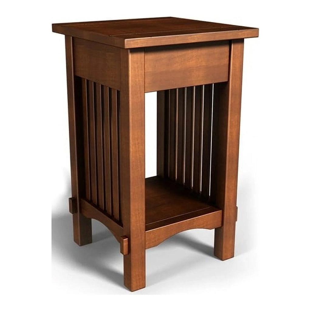 1 Drawer Farmhouse Wood End Table in Antique Oak N567526