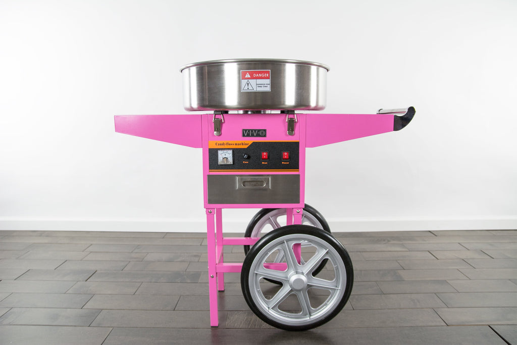 Pink Electric Cotton Candy Machine with Cart Stand M905