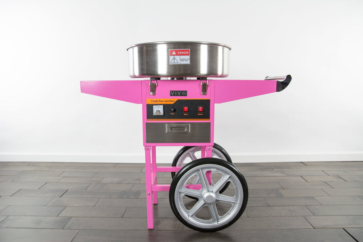 Pink Electric Cotton Candy Machine with Cart Stand M905