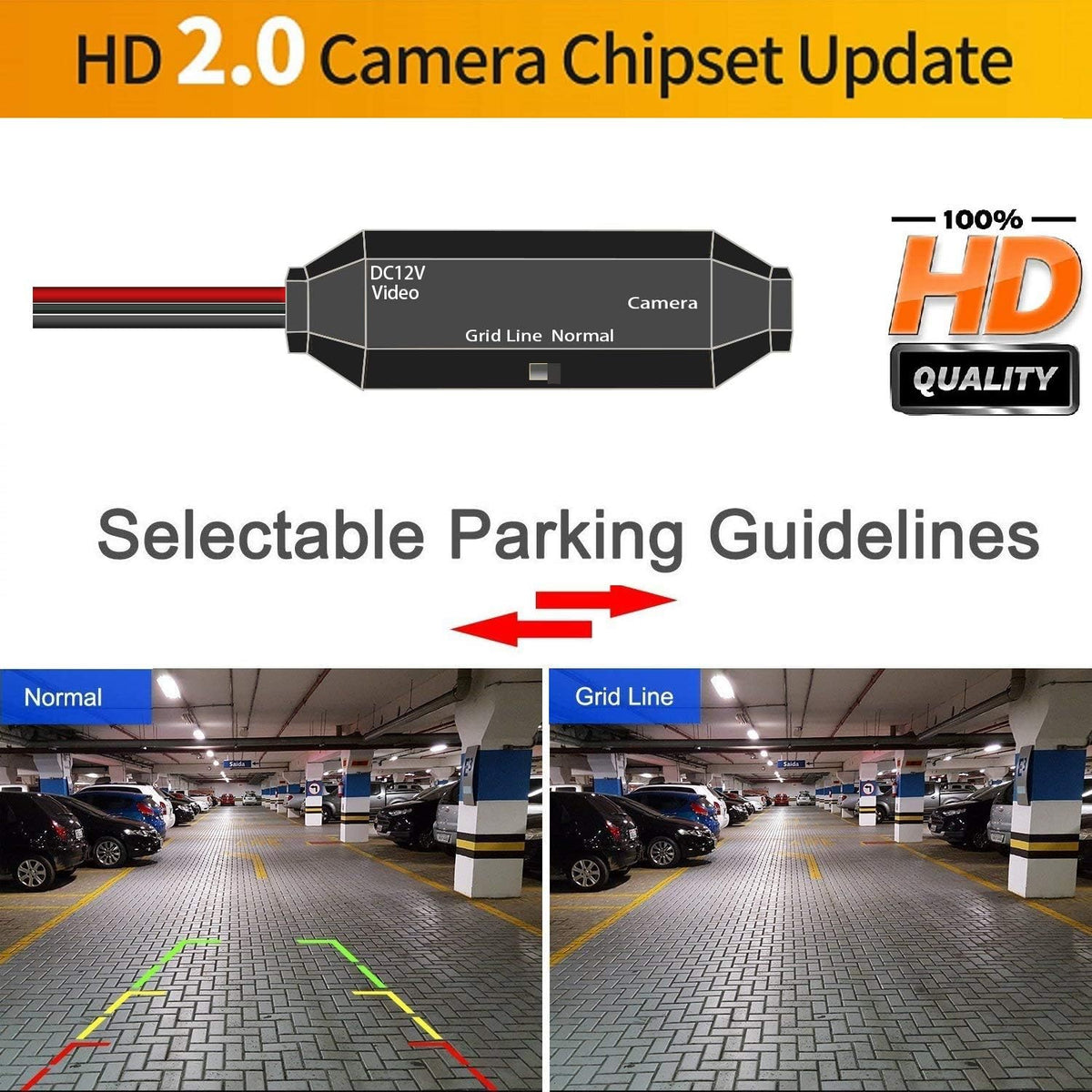 Reversing Camera Integrated in Number Plate Light for Toyota Land Cruiser Prado J265