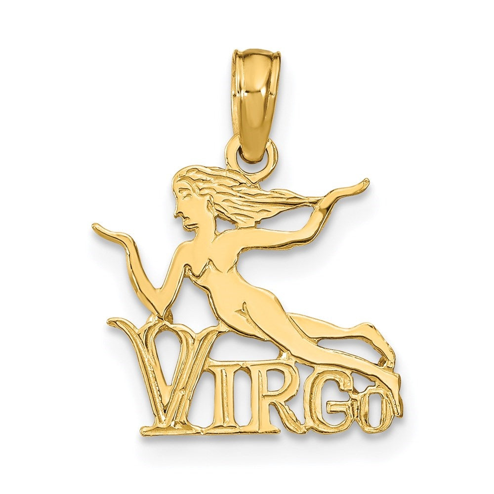 14k Yellow Gold Virgo Zodiac Charm S30418