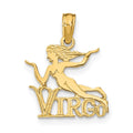 14k Yellow Gold Virgo Zodiac Charm S30418