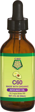 Organic Cold-Pressed Avocado Oil with C60, 2 Fl Oz, Pack of 2 E45655