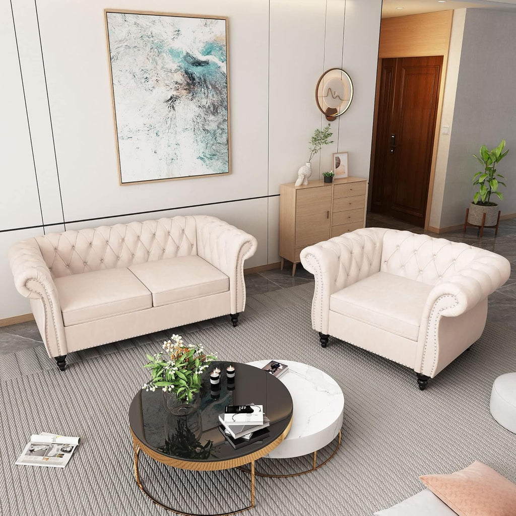 3 Piece Beige Sofa Set B458979