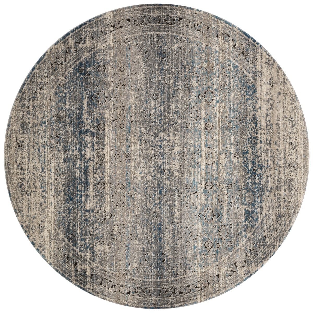 Grey Blue 7'7 x 7'7 Rug N5098