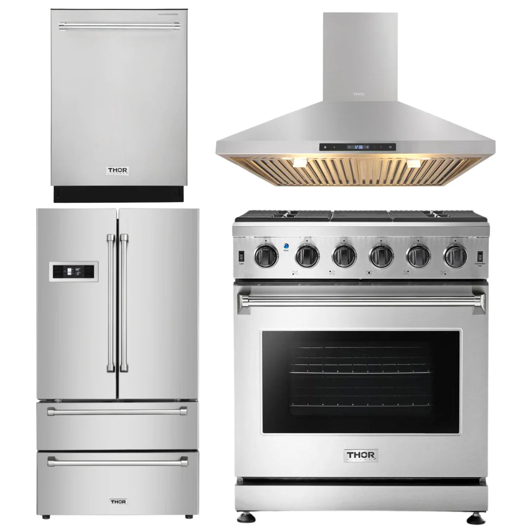 30 In. Propane Gas Range 4 Piece Kitchen Set J9192