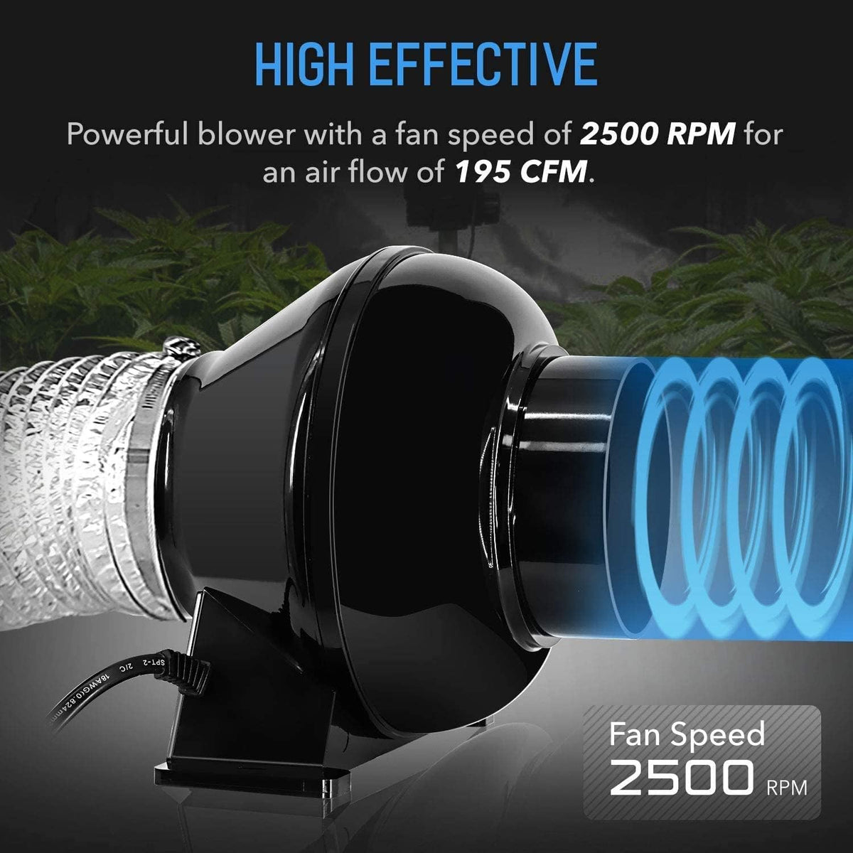 4 Inch 195 CFM Inline Fan Carbon Filter Ducting Combo Y573946
