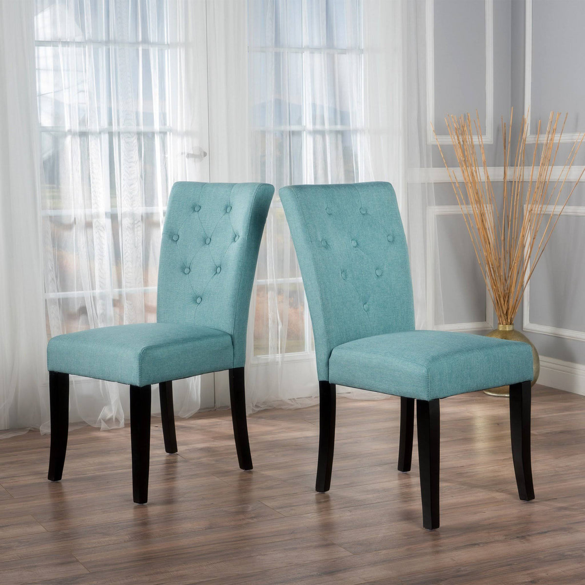 Deep Purple Fabric Dining Chair (Set of 2) O436