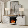 White Wood Fireplace TV Stand for TVs Up to 75 inch A222162