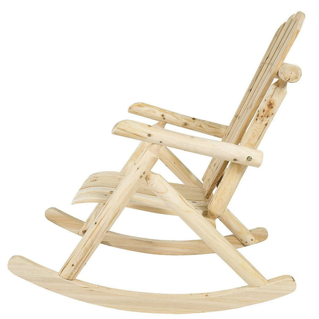 Wooden Log Rocking Chair X409578