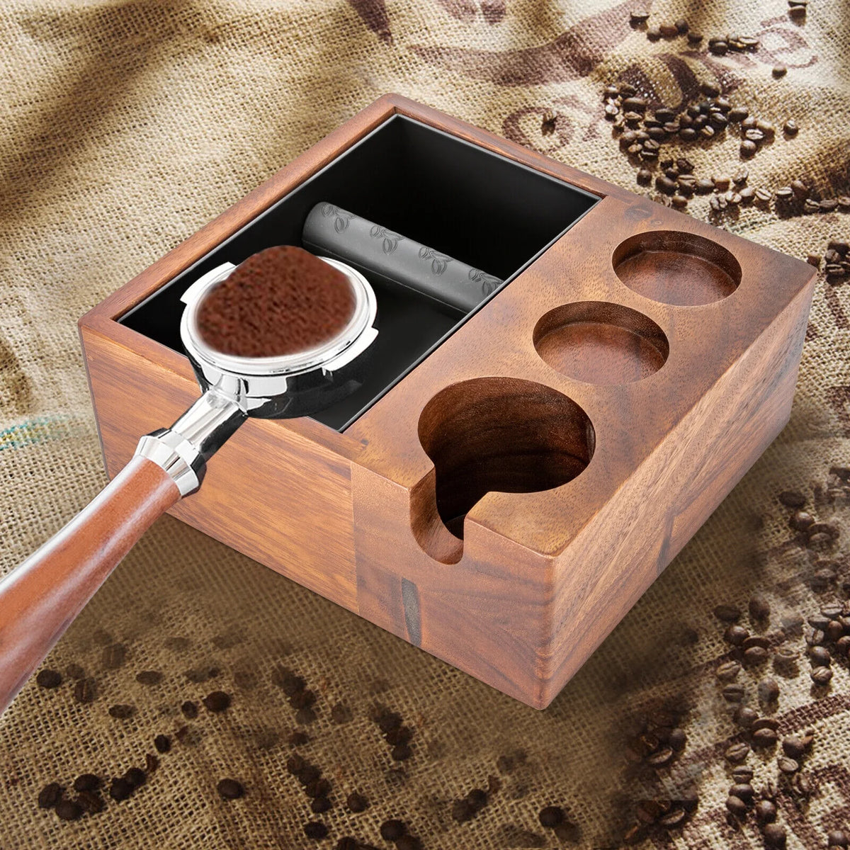 Knock Box Coffee Machine Accessories for 2.28inch Tamper Rectangular I88503