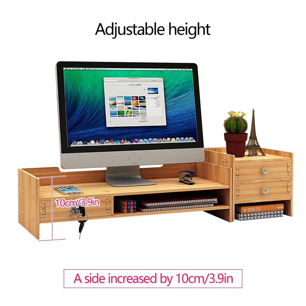 Wood Computer Stand with Drawer B562518