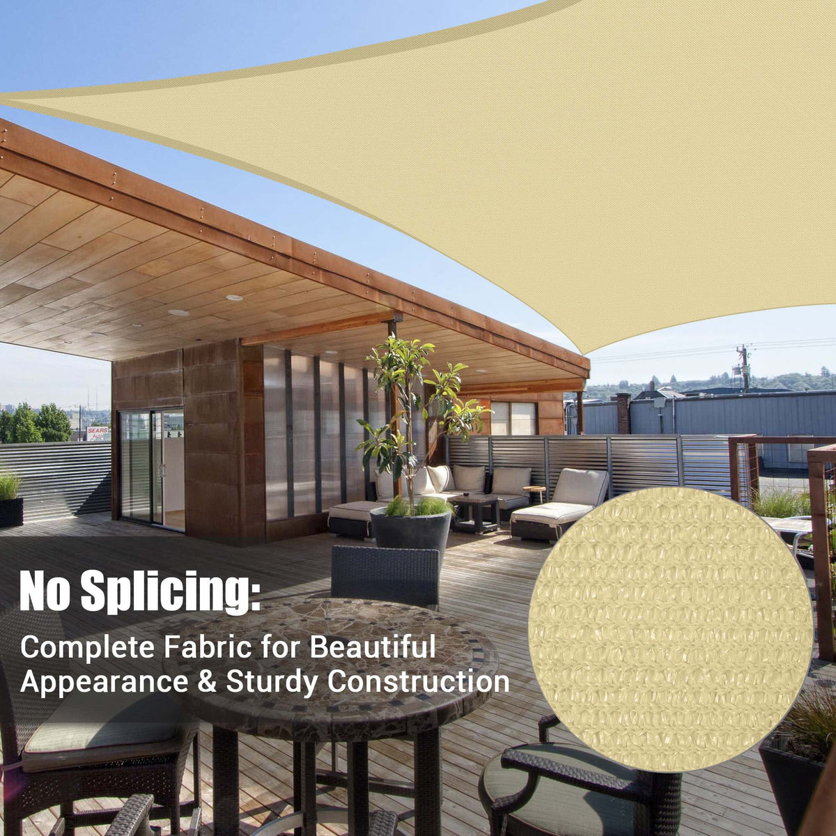 12x12 Ft 97% UV Block Square Sun Shade Sail Canopy Z915