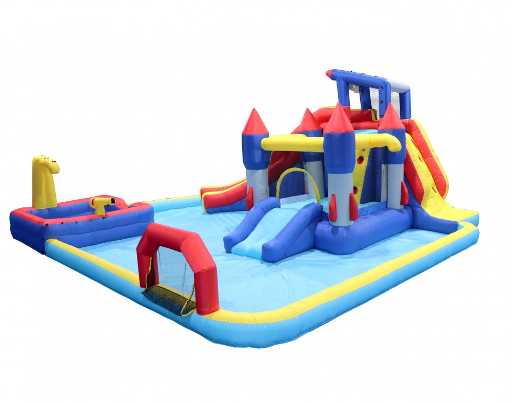 7 in1 Inflatable Water Bounce House with Splash Pool O392