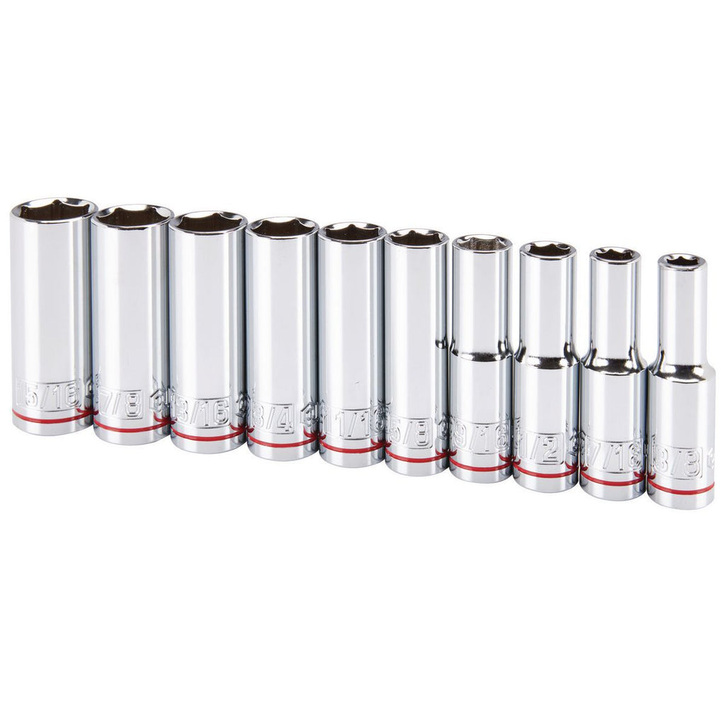 1/2 in. Drive SAE Chrome Deep Socket Set, 10-Piece M1792