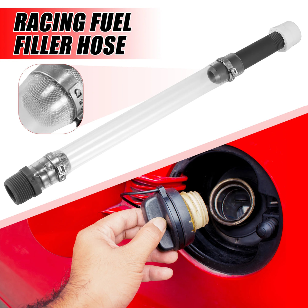 5pcs 14" White Fuel Filler Hose F775076