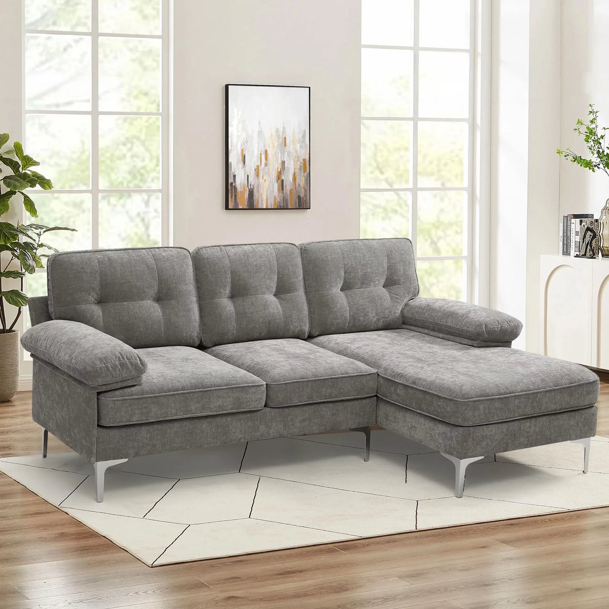 3-Piece Modular L-Shaped Sectional Sofa T531999