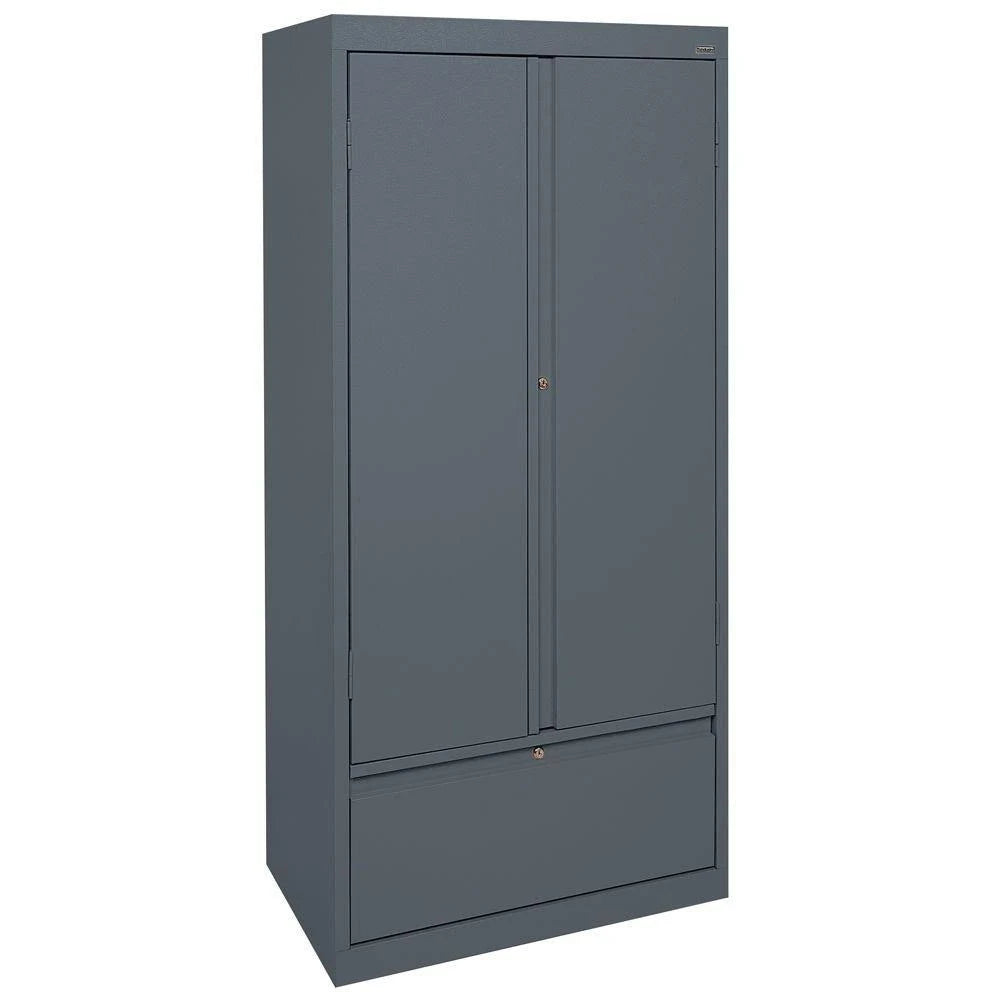 Storage Cabinet, Charcoal - 30 x 18 x 64 in. L443953