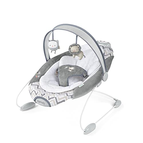 Automatic Baby Bouncer Seat with White Noise, Music, Toy Bar & 2 Plush Infant Toys, Up to 20 lbs U19908