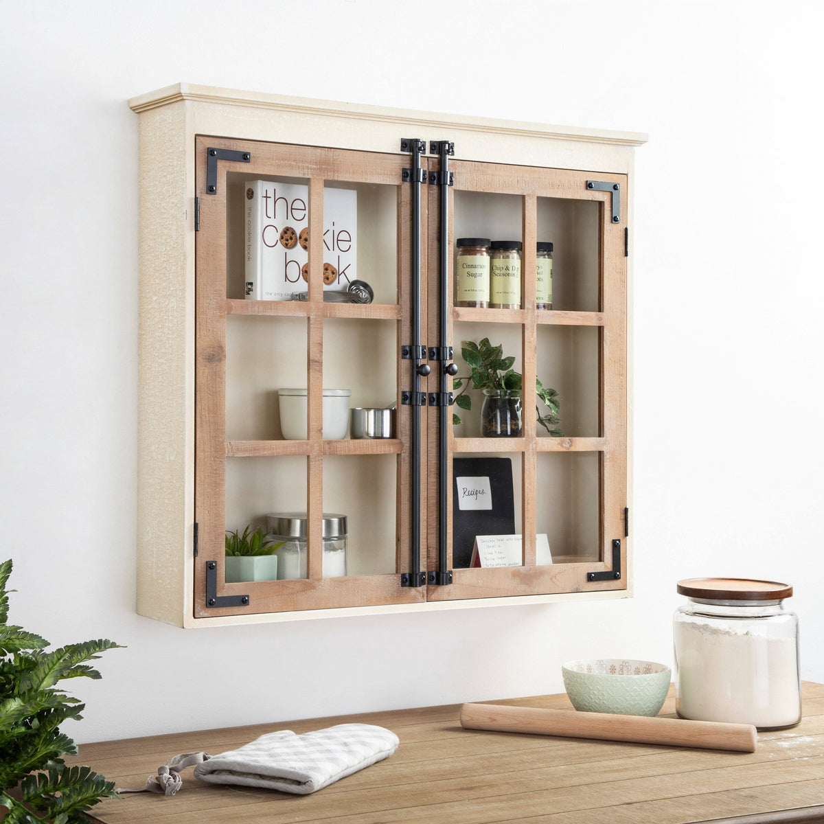 Brown Decorative Wood Wall Cabinet H7193